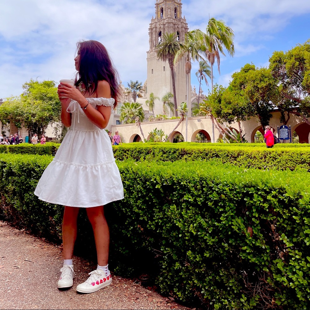 Romantic white dress